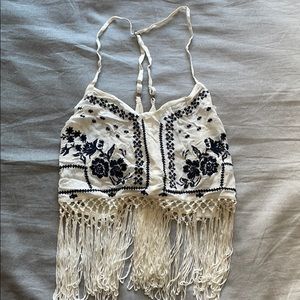 Cute fringe crop top